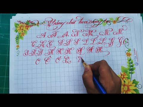 Hướng dẫn cách viết bảng chữ hoa sáng tạo | Luyện chữ đẹp Cần Giuộc