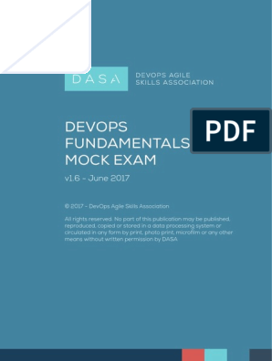 Dasa Devops Fundamentals Mock Exam 1 | Pdf | Software Development | Scrum  (Software Development)