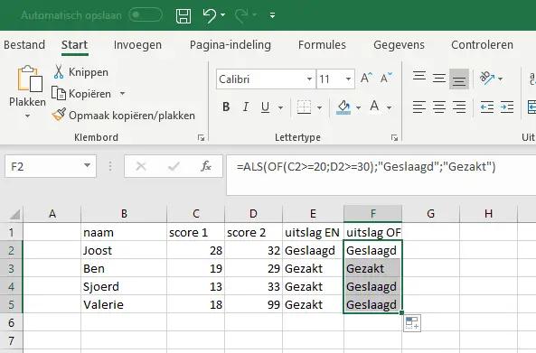 Als Functie In Excel Met Meerdere Voorwaarden | Geneste Formule