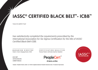 Lean Six Sigma Black Belt Certification | Iassc Certified Lean 6 Sigma
