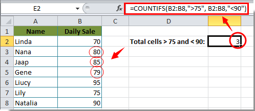 Hoe Tel Je Het Aantal Cellen Tussen Twee Waarden Of Datums In Excel?