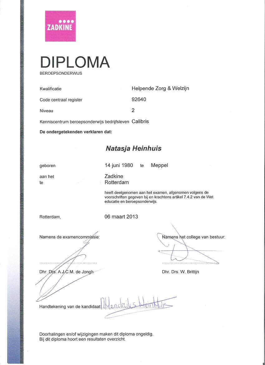 Diploma,S - De Website Van Gastouderopvangtwinkelstars!