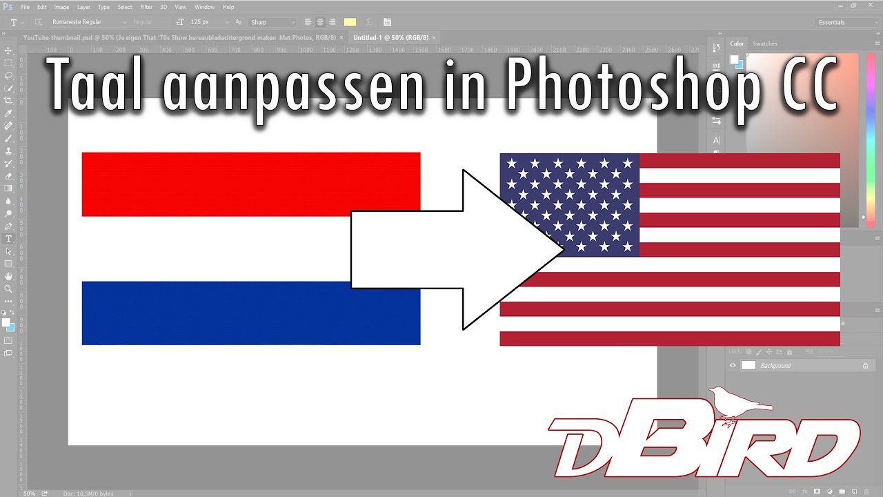 Taal Aanpassen In Photoshop Cc: Van Nederlands Naar Engels (En Andersom) -  Youtube