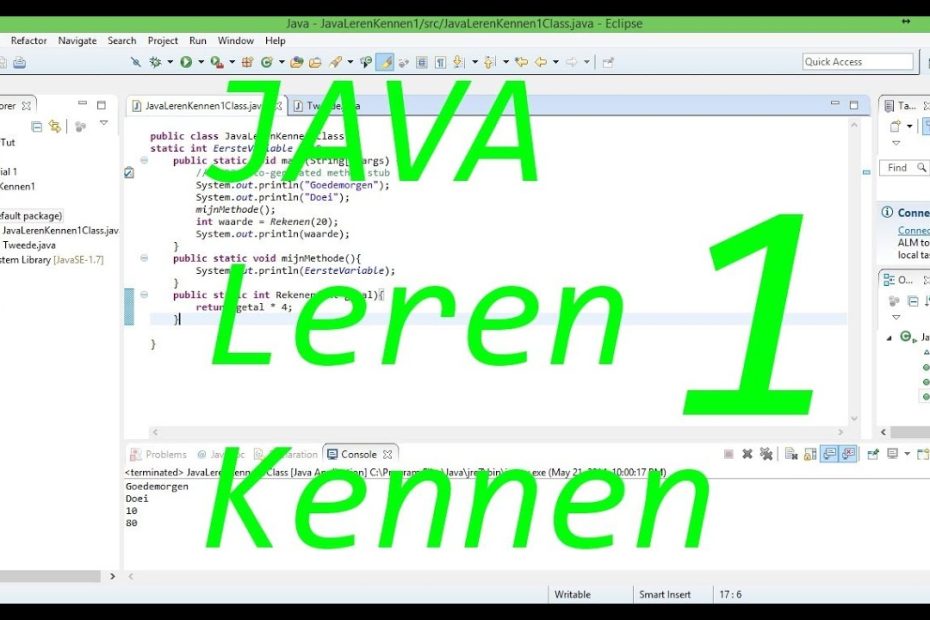 Java Eerste Basis - Java Leren Kennen Deel 1 - Dutch Programmers - Youtube
