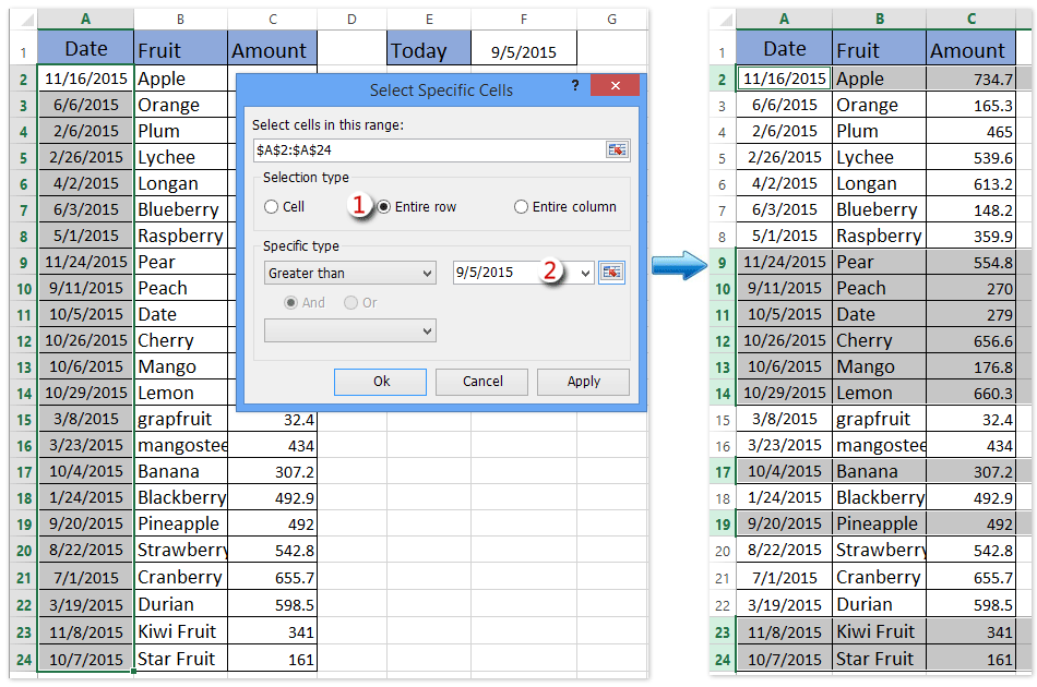 Hoe Rijen Markeren Als Datums Zijn Verstreken In Excel?