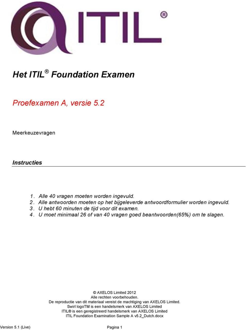 Het Itil Foundation Examen - Pdf Gratis Download