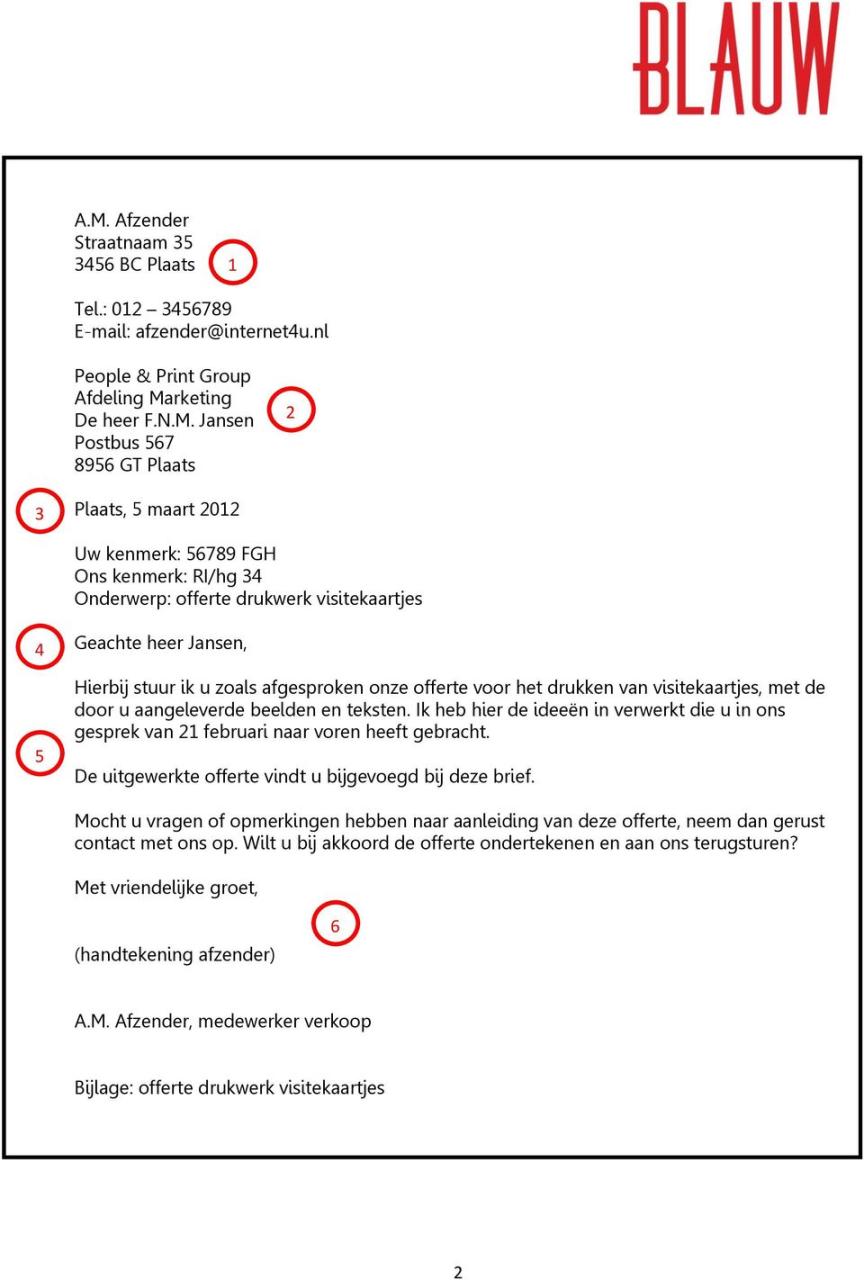 Een Zakelijke Brief Schrijven Nederlands - Pdf Free Download