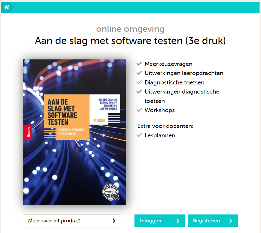 Aan De Slag Met Software Testen (3E Druk) | Van Rooyen, Oosting, Chamani,  Kruijff | 9789024445592 | Boom Hoger Onderwijs