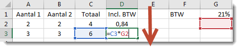 Microsoft Excel - Formules Vastzetten - Absoluut Maken -