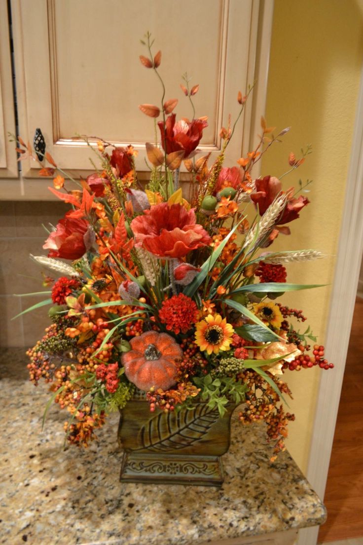 Autumn Arrangement | Fall Flower Arrangements, Fall Arrangements, Fall  Thanksgiving Decor