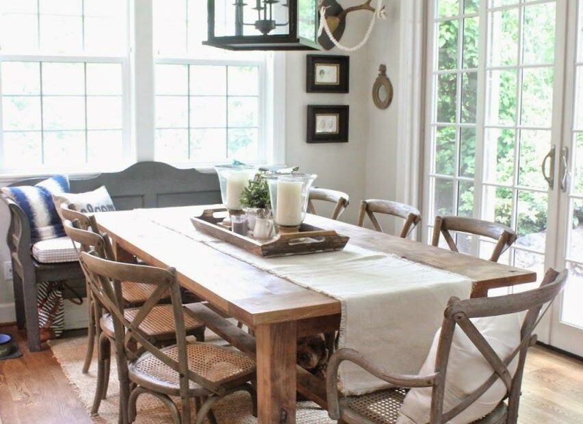 Forever*Cottage: Our Home….The Spring Version. | Dining Room Table  Centerpieces, Farmhouse Dining Room Table, Rustic Dining Room