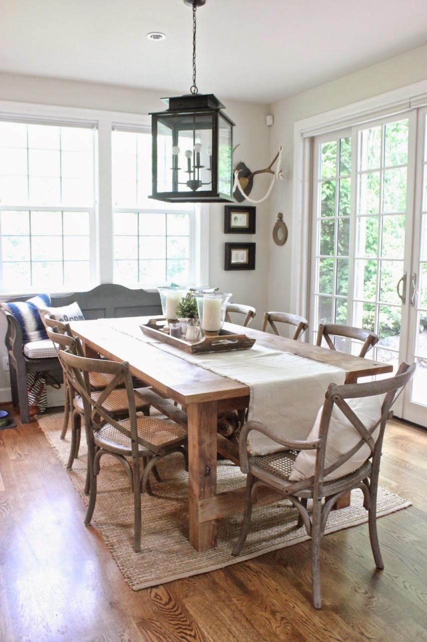 Forever*Cottage: Our Home….The Spring Version. | Dining Room Table  Centerpieces, Farmhouse Dining Room Table, Rustic Dining Room