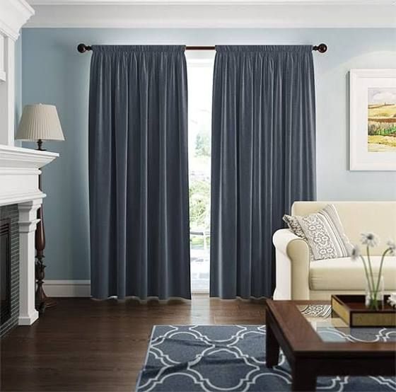 Blue Grey Walls What Color Curtains | Green Curtains, Curtains Living Room, Blue  Grey Curtains