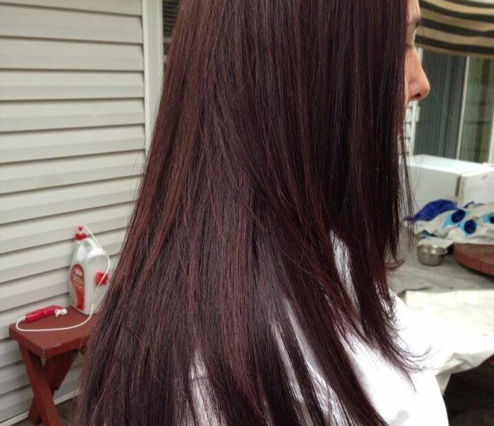 Chocolate Brown & Dark Mahogany Brown Highlight Effect Color | Mahogany Hair,  Brunette Hair Color, Red Hair Looks