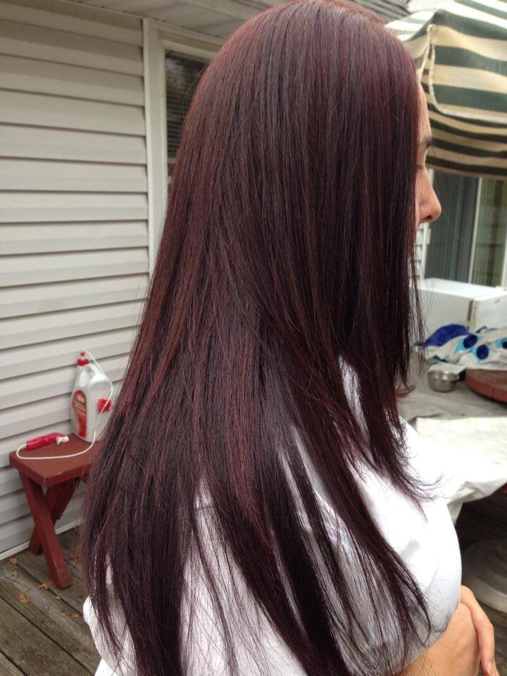 Chocolate Brown & Dark Mahogany Brown Highlight Effect Color | Mahogany Hair,  Brunette Hair Color, Red Hair Looks