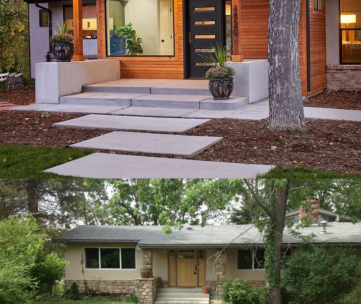 Denver Mid-Century Home Gets Stunning Makeover, Completely Transforming Its  Curb Appeal | Ranch House Exterior, House Makeovers, Mid Century Modern  Exterior