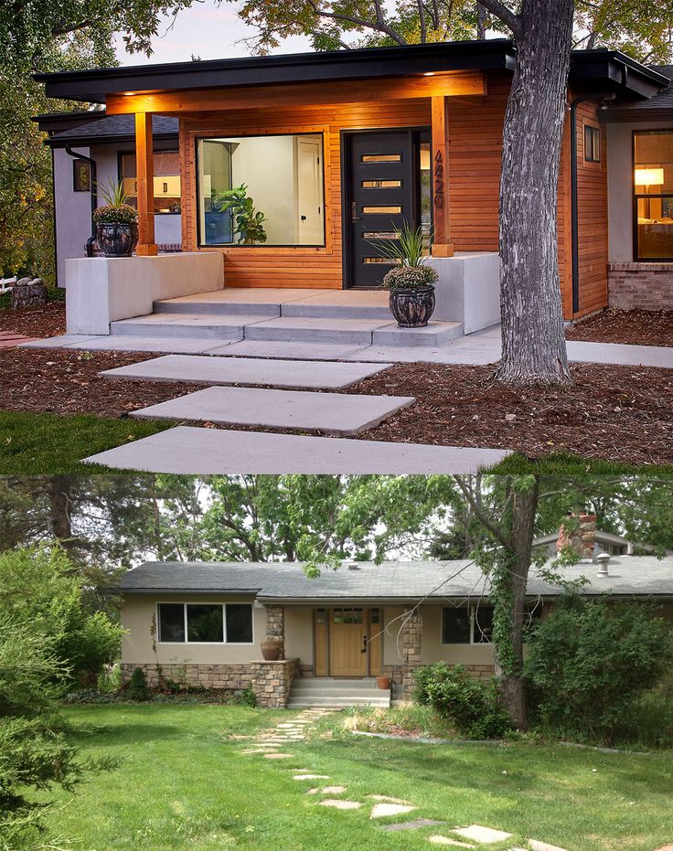 Denver Mid-Century Home Gets Stunning Makeover, Completely Transforming Its  Curb Appeal | Ranch House Exterior, House Makeovers, Mid Century Modern  Exterior
