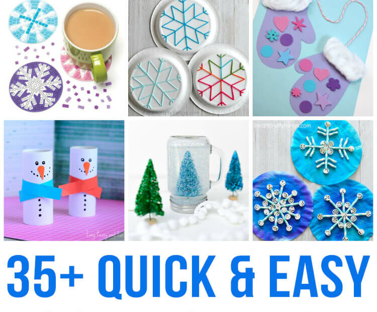 Easy Winter Kids Crafts That Anyone Can Make - Happiness Is Homemade