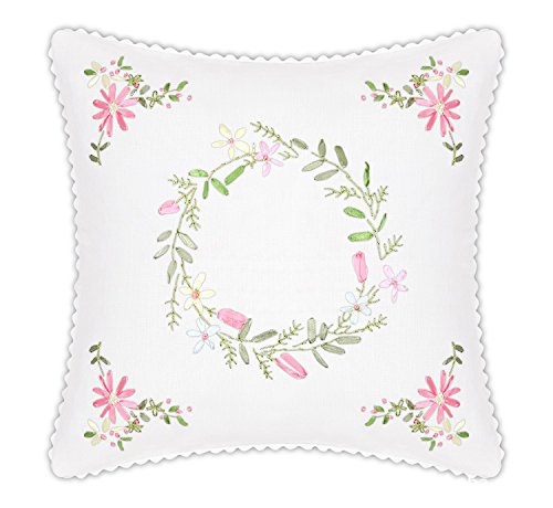 Amazon.Com: Throw Pillow Covers, Diy Ribbon Embroidery Kit Pillow Case  Handmade, 18