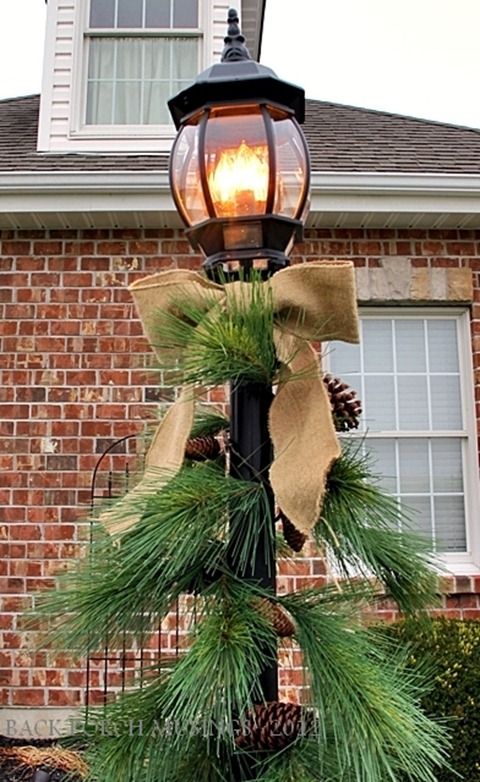 Christmas On The Front Porch~ | Christmas Lamp Post, Christmas Lamp,  Christmas House Lights