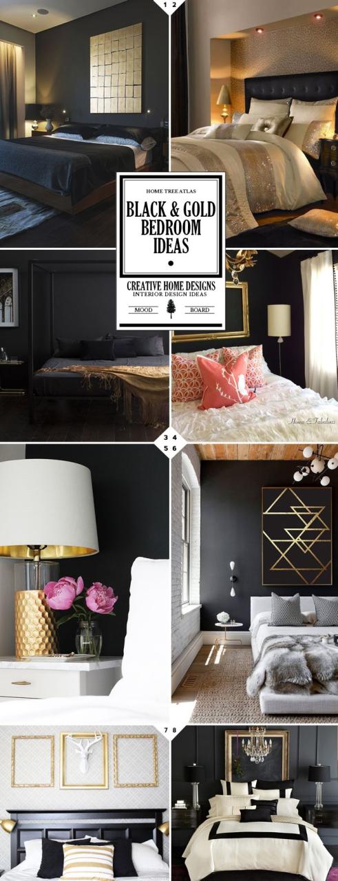 Style Guide: Black And Gold Bedroom Ideas - Home Tree Atlas | Gold Bedroom, Black  Gold Bedroom, Bedroom Interior