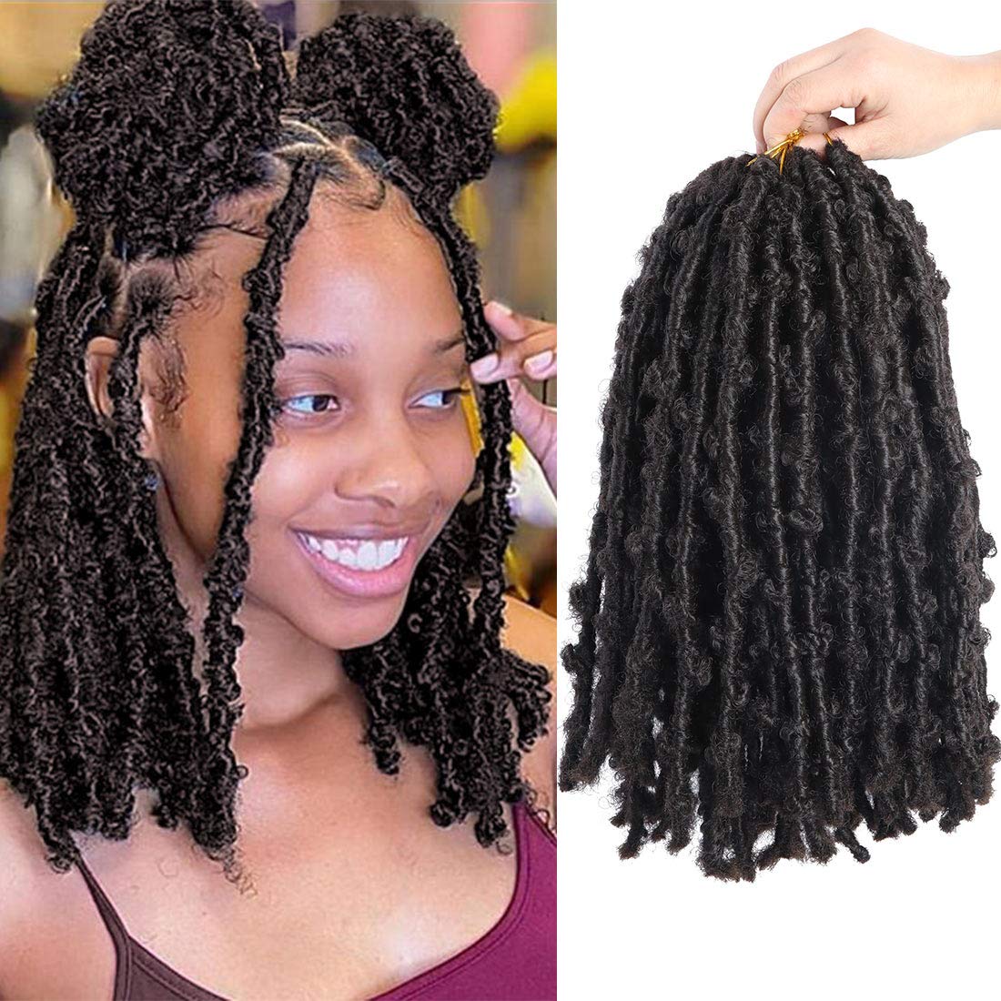 Amazon.Com : 6 Pack Butterfly Locs Hair 14 Inch Pre Looped Distressed Butterfly  Locs Crochet Hair Short Soft Butterfly Locs Crochet Braid Hair  Extensions(#4) : Beauty & Personal Care