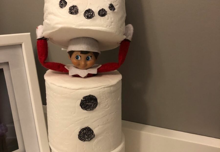Elf On The Shelf Toilet Paper Snowman | Awesome Elf On The Shelf Ideas, Elf  Fun, Elf Activities