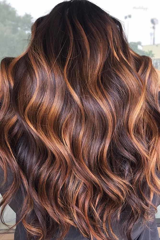 Chocolate Copper Lowlights ❤ If You Want To Make Your Hair Color Deeper,  Lowlights Will B… | Brown Hair Balayage, Fall Hair Color For Brunettes, Hair  Color Balayage
