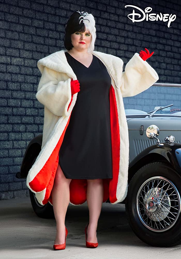 Amazon.Com: Plus Size Women'S Deluxe Cruella De Vil Coat Costume 1X :  Clothing, Shoes & Jewelry