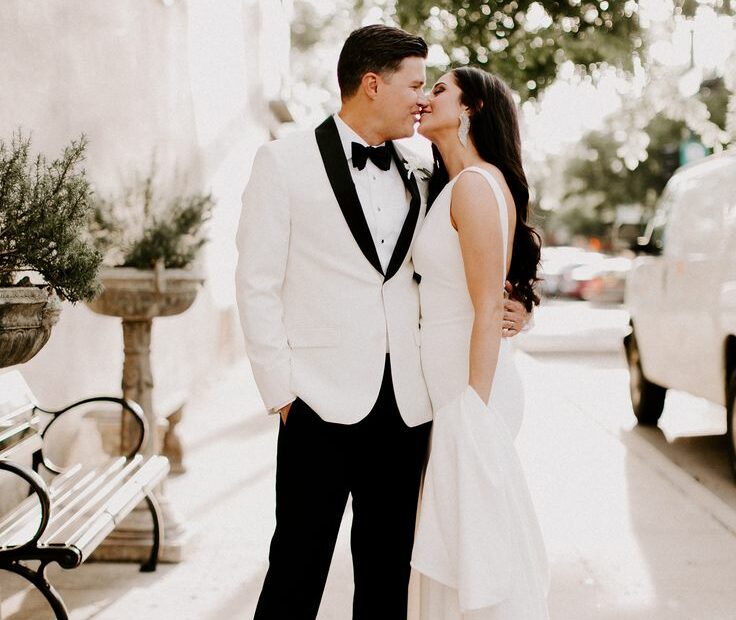 We Tied The Knot! | White Tuxedo Wedding, Groom Wedding Attire, Wedding  Suits Groom