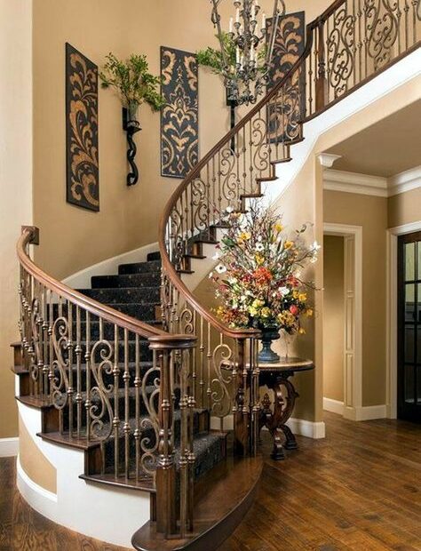 40 Art Panels Decoration To Make Your Wall Look Executive - Bored Art |  Tuscan Decorating, Staircase Decor, House Design