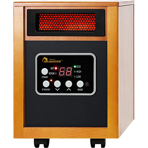 Amazon.Com: Comfort Zone Cz2032C 750/1,500-Watt 16” Infrared Quartz Wood  Cabinet Heater With Remote Control And Adjustable Thermostat With Digital  Display, Overheat Protection, Cherry Finish : Home & Kitchen