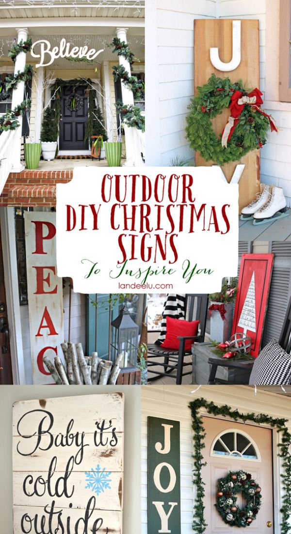 Festive Outdoor Decor | Christmas Signs Diy, Outdoor Christmas Decorations, Christmas  Diy