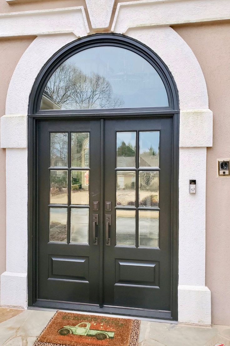 Double Entry Door | Arched Entry Doors, House Front Door Design, Double  Doors Exterior