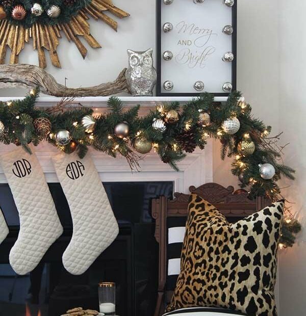 Remodelaholic | A Black, White And Gold Christmas