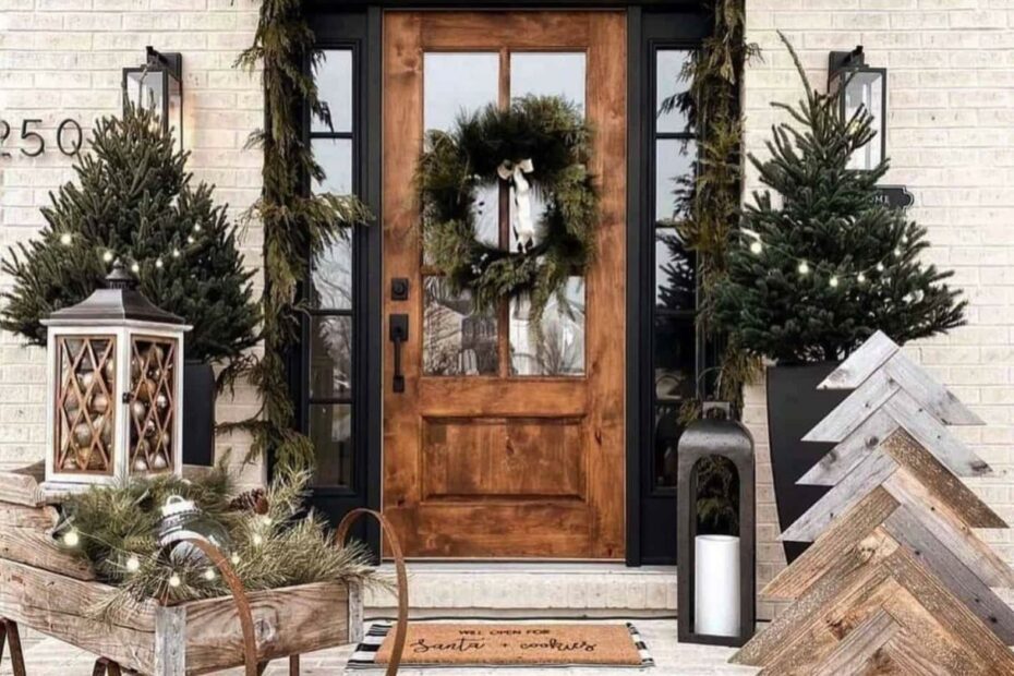 20+ Brilliant And Inspiring Christmas Front Porch Decor Ideas To Diy