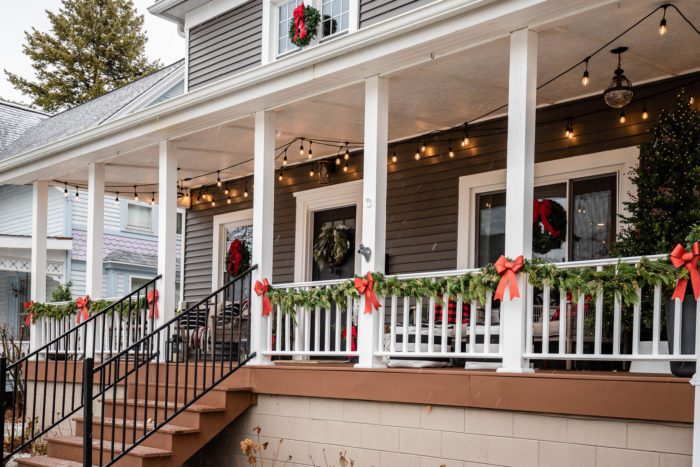 Classic Christmas Porch Decor With A Modern Twist - Cherished Bliss