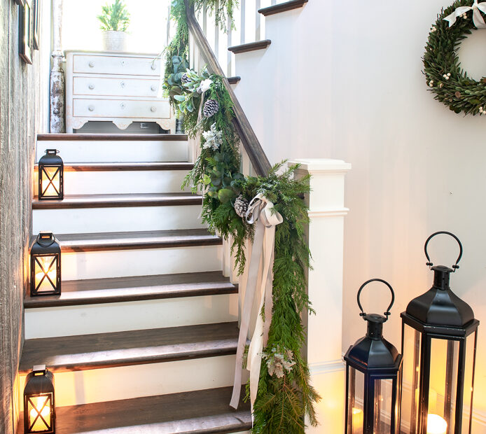 How To Put Garland On A Staircase - Sanctuary Home Decor