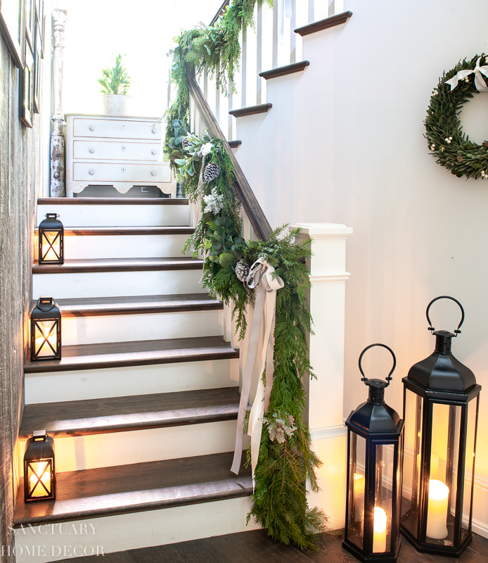 How To Put Garland On A Staircase - Sanctuary Home Decor