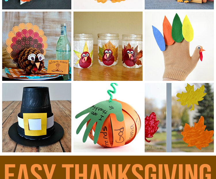 25+ Easy Thanksgiving Crafts For Kids - Happiness Is Homemade