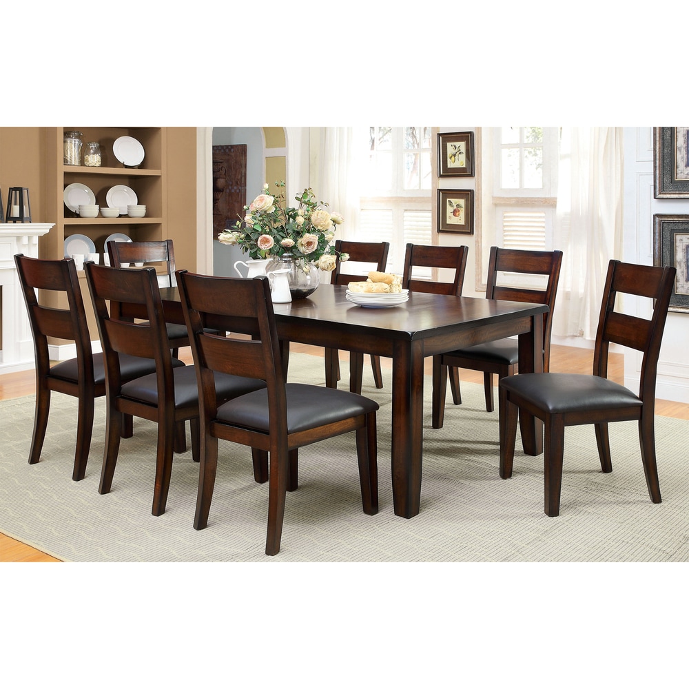 Furniture Of America Paur Cottage Cherry 9-Piece Dining Table Set - On Sale  - Overstock - 9828256