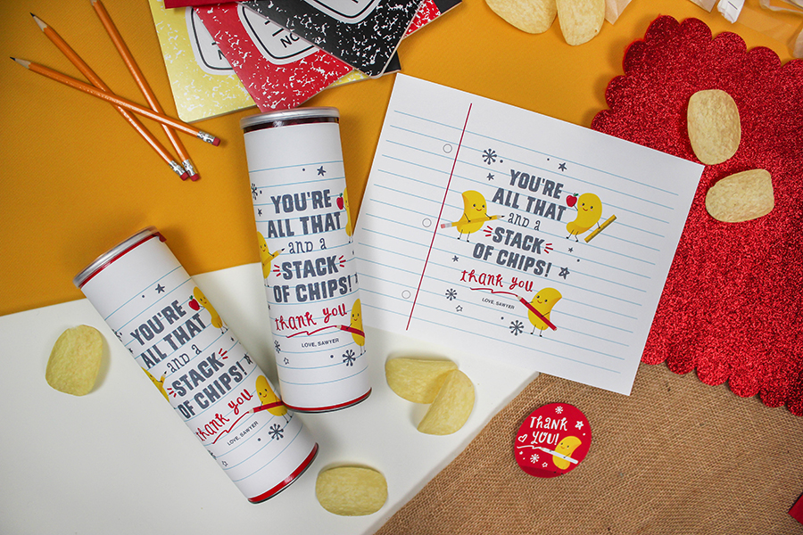 Pringles Chips Teacher Appreciation Gift Idea - Just Add Confetti