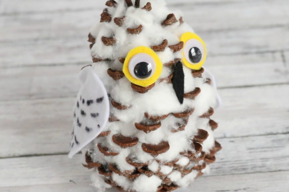 Adorable Pine Cone Snowy Owl Craft For Kids - Frugal Fun For Boys And Girls