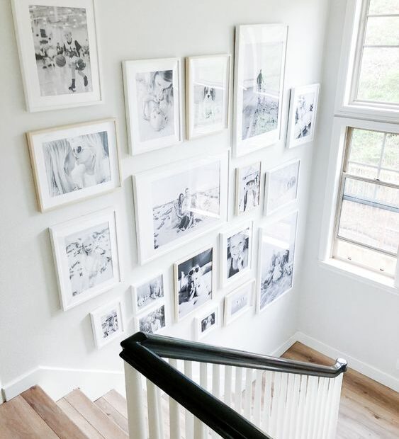 45 Stairway Gallery Walls That Excite And Inspire - Digsdigs