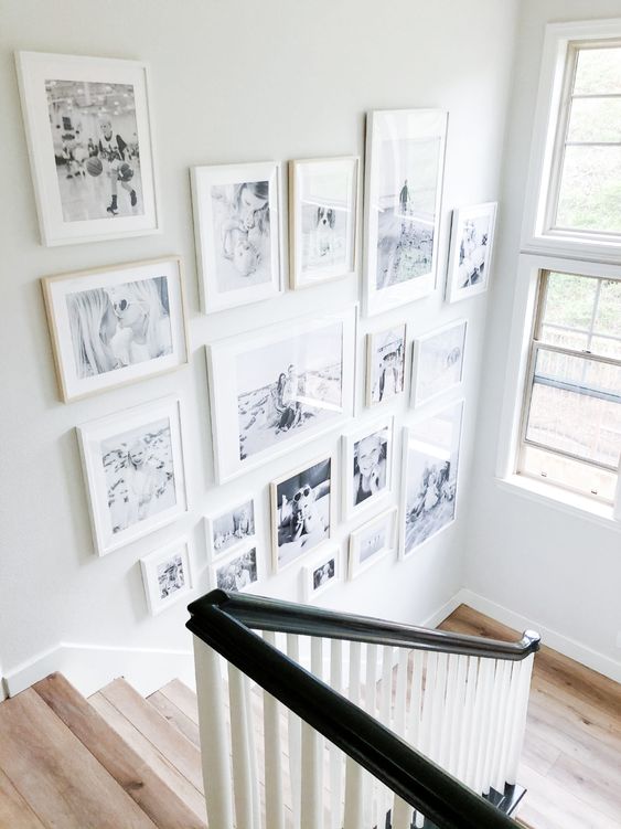 45 Stairway Gallery Walls That Excite And Inspire - Digsdigs