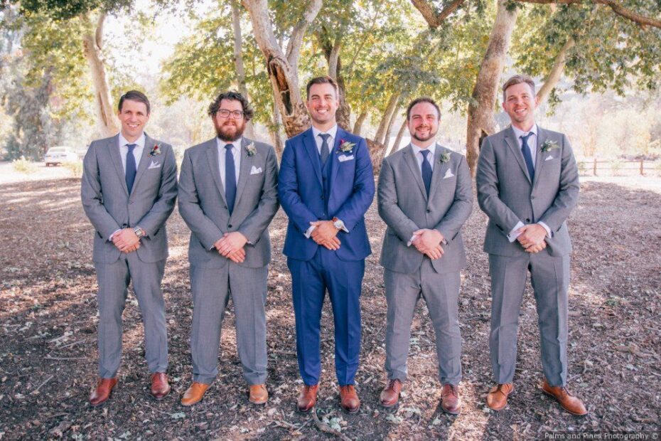 Jess And Brian'S Wedding In Malibu, California | Groomsmen Grey, Wedding  Suits Groom, Groomsmen Suits