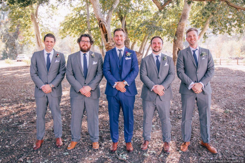 Jess And Brian'S Wedding In Malibu, California | Groomsmen Grey, Wedding  Suits Groom, Groomsmen Suits