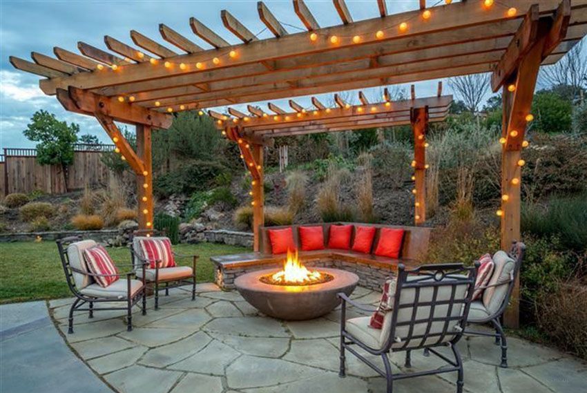 50 Beautiful Pergola Ideas (Design Pictures) - Designing Idea | Outdoor  Pergola, Pergola Patio, Fire Pit Pergola