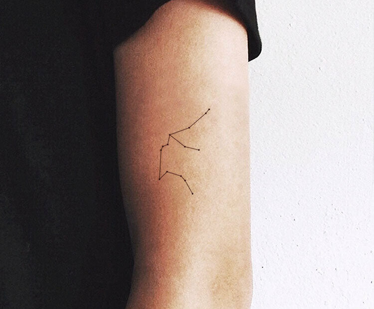 Aquarius Constellation Temporary Tattoo (Set Of 3) – Small Tattoos