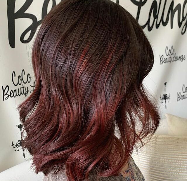 Chocolate Cherry Hair | Cherry Hair, Raspberry Hair, Brunette Hair With  Highlights